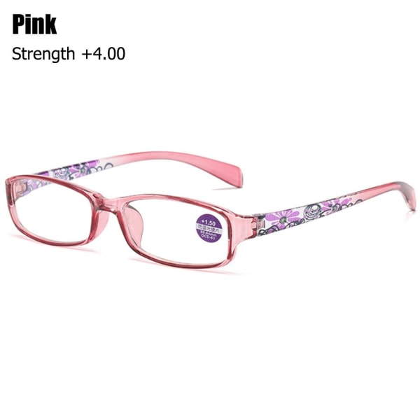 Läsglasögon Presbyopiska glasögon ROSA STYRKA +4,00 pink Strength +4.00-Strength +4.00