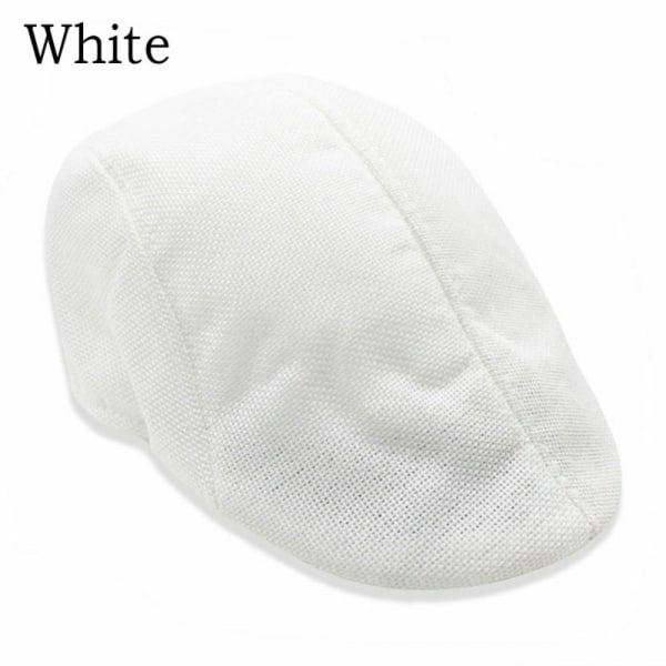 Golf Driving Hat Herr Flat Cap VIT white