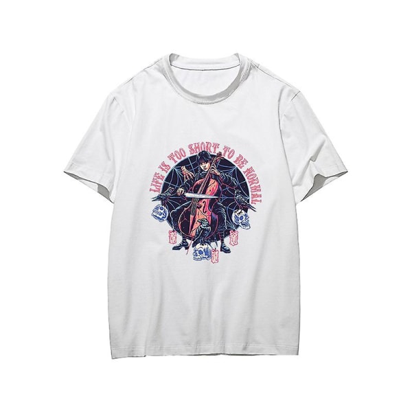 Onsdag Adams T-shirt printed kläder Ungdom Mode Toppar White-D 2XL