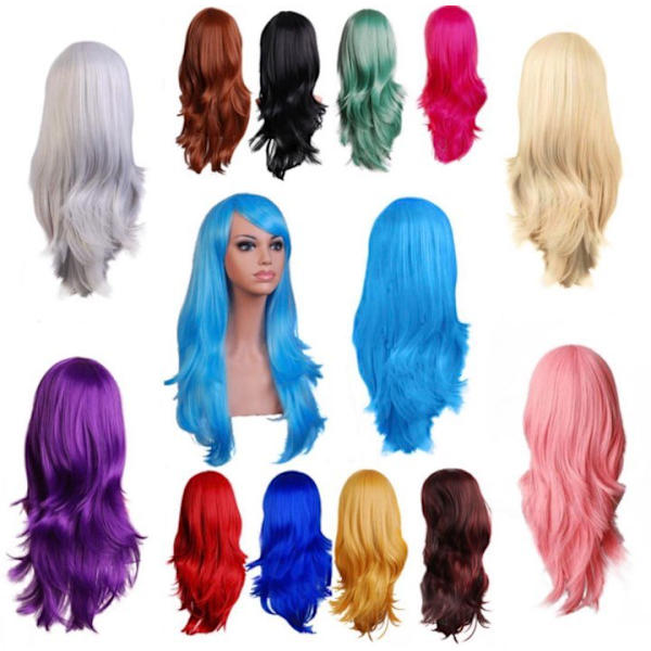Cosplay Peruk inkl. peruknät & löshårskam Mörk blond