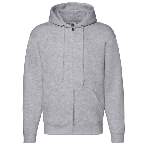 Fruit Of The Loom tröja/huvtröja med dragkedja för män för män 2 Heather Grey 2XL