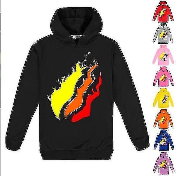 Barn Pojkar Flickor Prestonplayz Hooded Sweatshirt Pullover Hoodie Casual Toppar Red 150