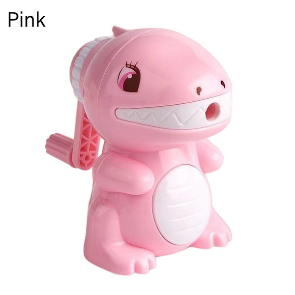 Dinosaur-kynän teroitin syöttää automaattisesti lyijynvaaleanpunaisen Pink