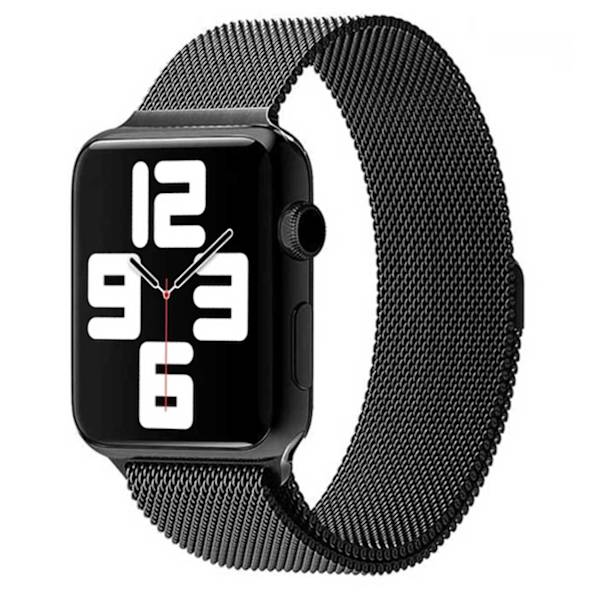 Apple Watch Armband 1/2/3/4/5/6/7/8/SE Milan Mesh 38/40/41 Svart svart black