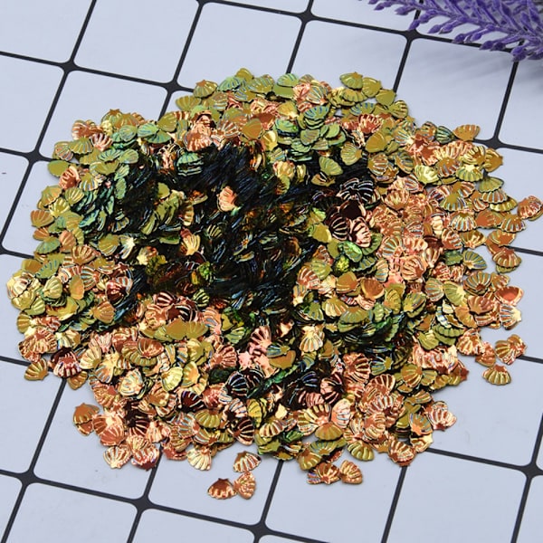 100g/Pack Iridescent Shining Shell Shell Paljetter GRÖN GRÖN Green