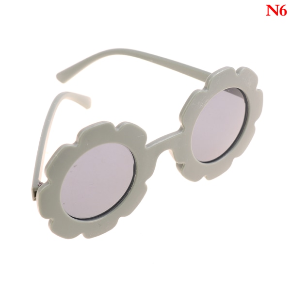 Nya Sun Flower Round e barnsolglasögon UV400 för pojkflickor N6