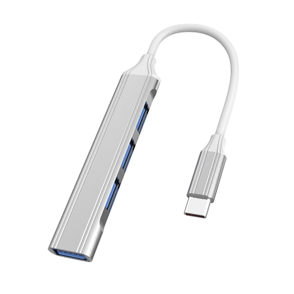 USB C HUB 3.0 Type-C Dockstation 4 port Type-C Silver