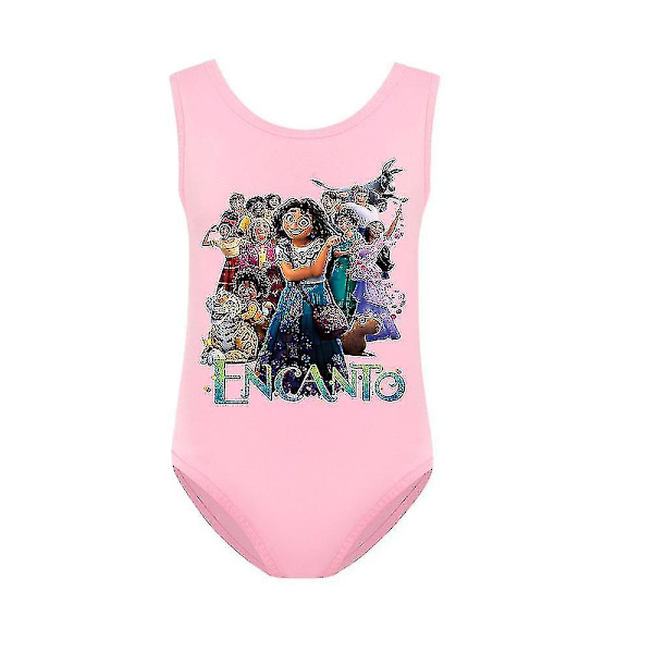 Encanto Print Baddräkt i ett stycke Barn Flicka Baddräkt Sommar Beach Baddräkt Baddräkt Pink