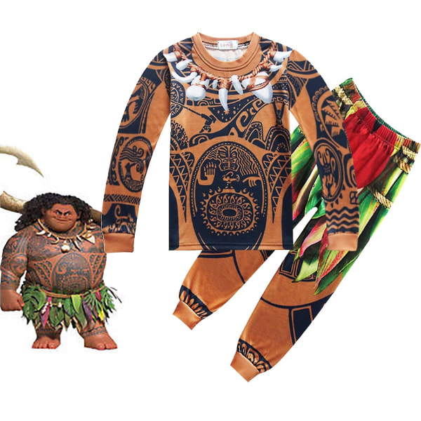 Moana Maui Kids Cosplay set för pojkar 100cm