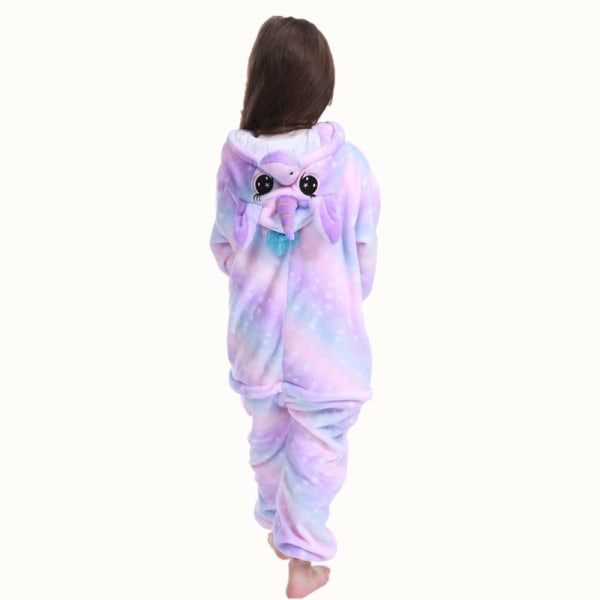 Fleece barn tiger onesie pyjamas jul halloween djur cosplay pyjamas kostym Bright Purple Pegasus 140 yards