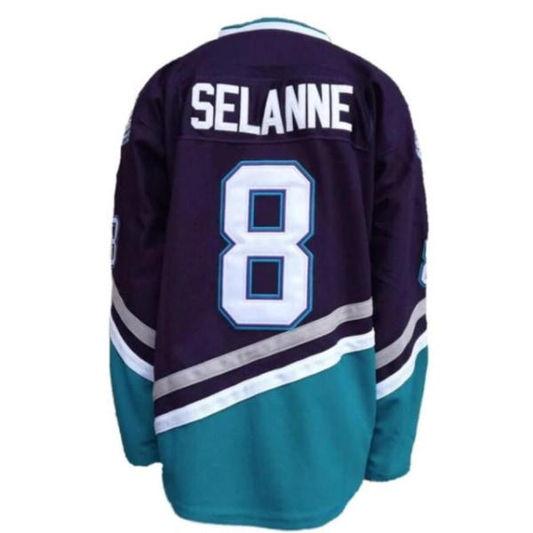 Tröja Charlie Conway Tröja #8 SELANNE filmhockeytröja blue 2XL