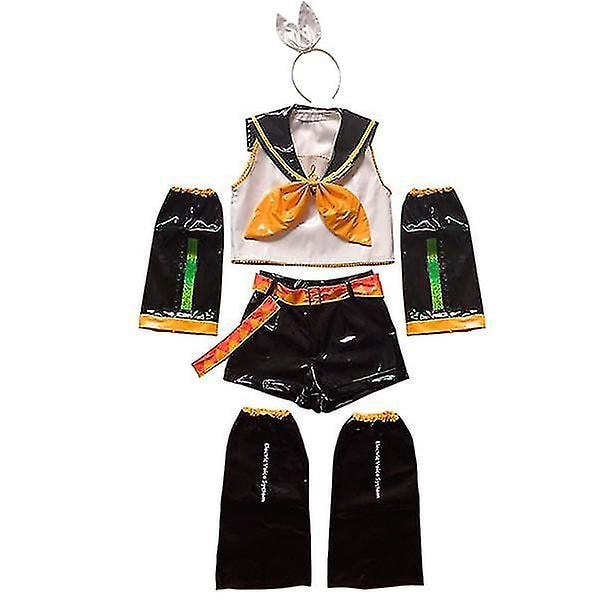 Cosplay Rin Len Pu Uniformer Outfits Cosplay Kostym Peruk Rin costume