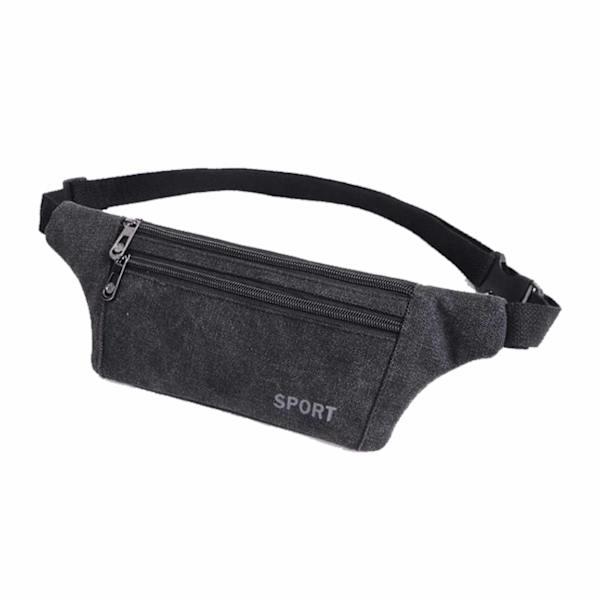 Midjeväska Magväska med Stöldskydd Axelväska Cross Body - Svart svart black