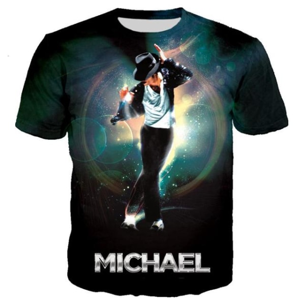 Michael Jackson Print 3D Sommar Casual T-shirt Street Hip Hop style 7 5XL