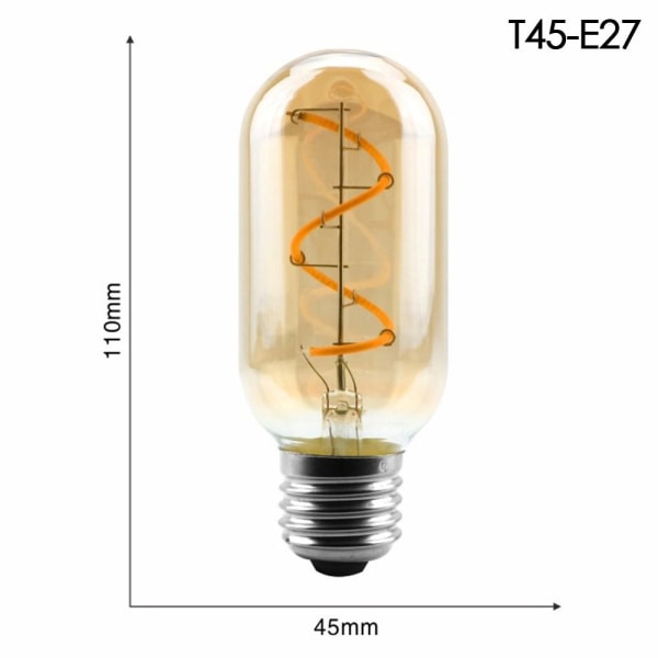 Vintage Retro Bulb Filament T45-E27 T45-E27 T45-E27