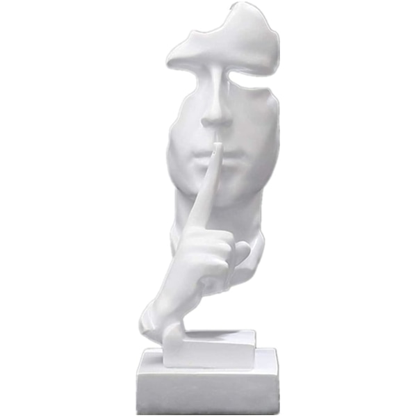31cm Silence is Gold Thinker Statue, Modern och Simple Resin