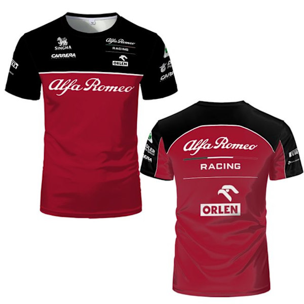 Alfa Romeo T-shirt Formel 1 Racing 3D printed Streetwear black and red 120