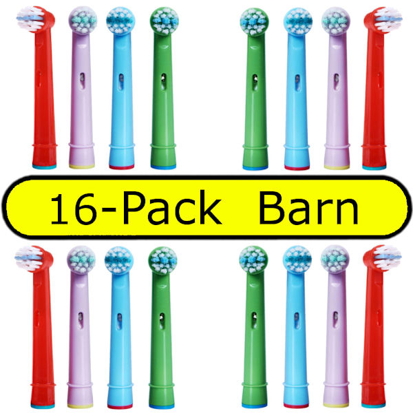 16-Pack Kompatibla Tandborsthuvud EB-10A till barn