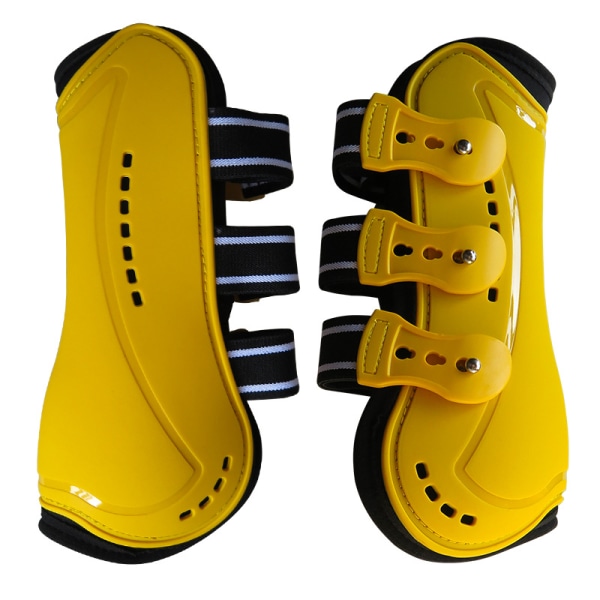 2st Häst Senstövlar Öppen Front Justerbar Andas yellow