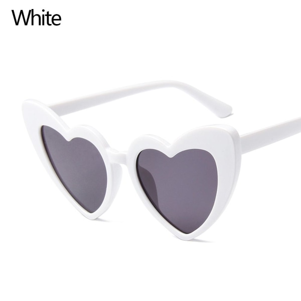 Hjärtformade solglasögon Vintage solglasögon White