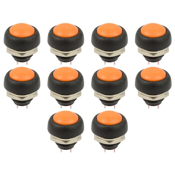 10st Tryckknappsbrytare Momentan Switch ORANGE 10ST 10ST orange 10pcs-10pcs