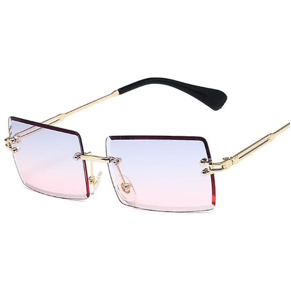 Solglasögon Rimless Square, Small rektangel mode solglasögon style 7