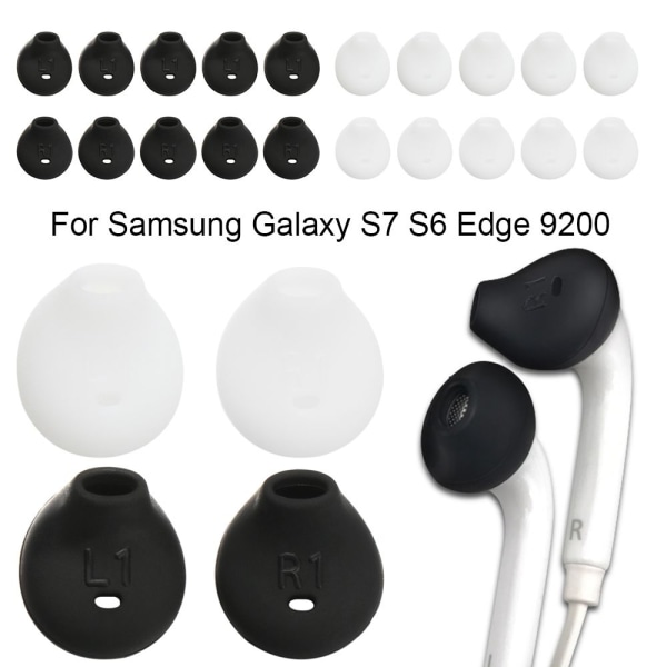 10 st silikon öronkuddar öronproppar för Samsung Galaxy S7 S6 Edge transparent