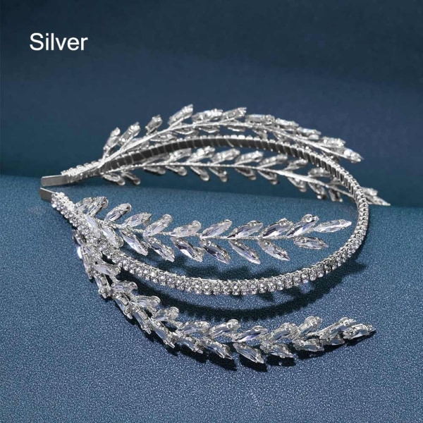 Bridal Pannband Rhinestone Pannband SILVER Silver