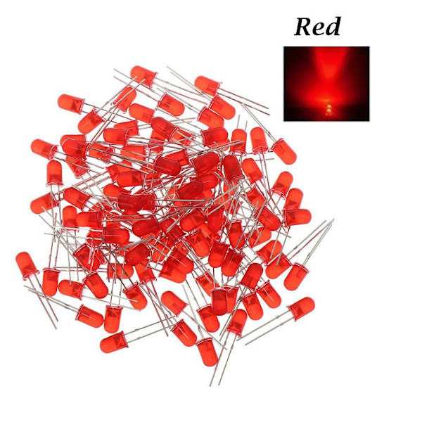 1000st LED-lampa pärlor 5mm LED-ljus RÖTT 1000st 1000st red 1000pcs-1000pcs