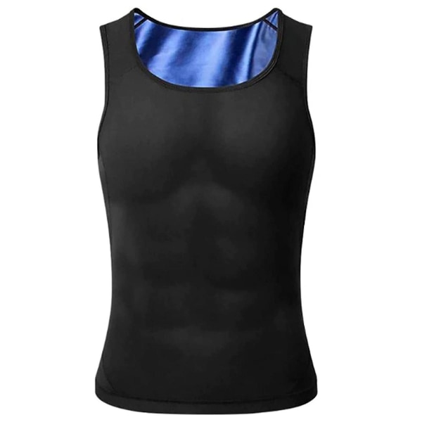 Män Slimming Body Shaper Gynecomastia T-shirt Kompressionshållningskorrigeringsväst 2023 Ny Black L-XL