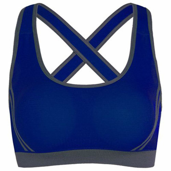 Elegant Slittålig Vadderad Sport BH (HÖG KVALITET) Navy m
