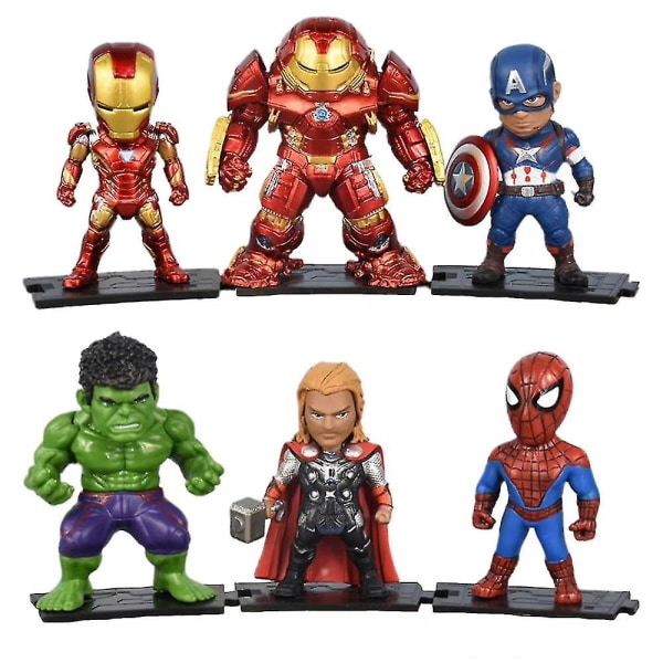 6st Marvel Avengers Figurer Barnleksaksmodell present