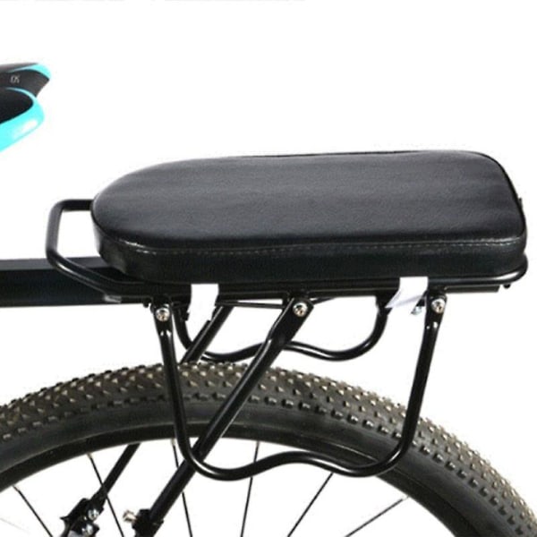Cykeltillbehör Delar Bicicleta Cykel Baksäte Sadel Cykelbarnstol med ryggstöd med handtag Armstöd Fotstödspedal Back Seat- black