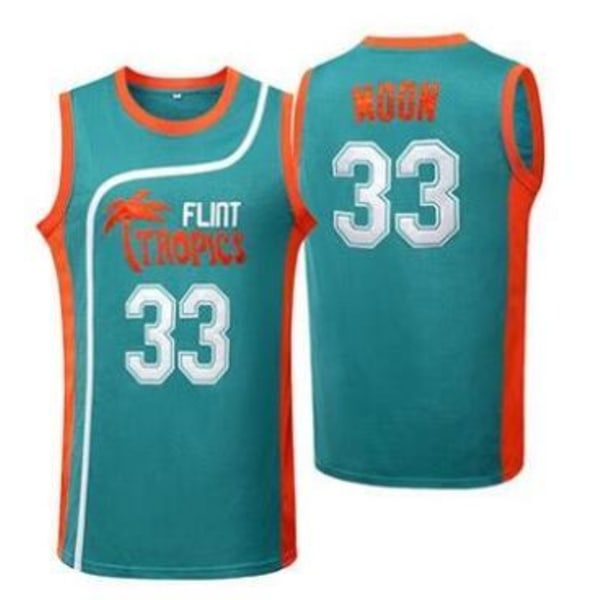Flint Tropics Baskettröja #33 Jackie Moon Jersey Träningsoverall green 2XL