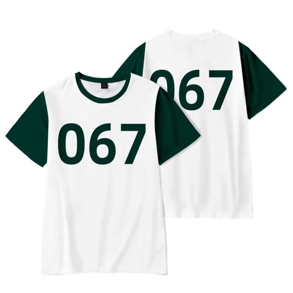 Squid Game T-shirt nr. 067 Round Six, casual kortärmad topp för kvinnor XXL