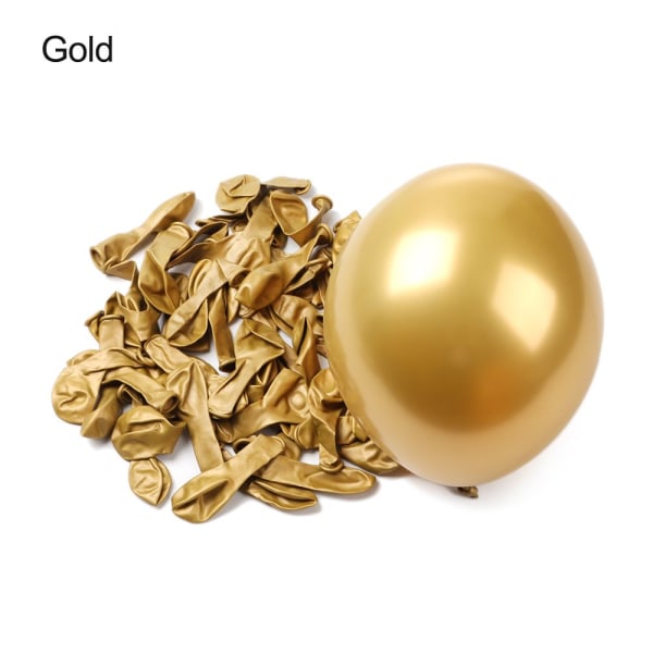 50st 5inch Latex Ballong Uppblåsbara Leksaker GULD gold