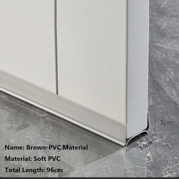 Dörr Botten Tätningslist Dragavskiljare GRÅ-PVC MATERIAL