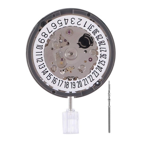 24 juveler Nh35a Nh35 6 O'clock Automatiskt mekaniskt watch 21600bph svart datum