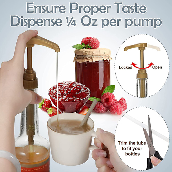 5 stk Kaffe 750ML Dispenser Sirapspumpe Pump Topper Disp 5pcs