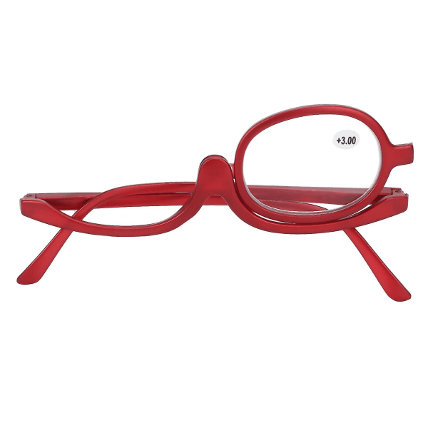 Förstorande sminkglasögon Enkellins Roterbara fashionabla ögonsminkglasögon för kvinnor Passar för +2,50