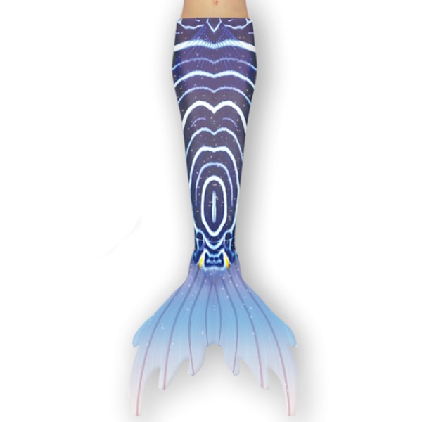 Pige Mermaid Tail med Monofin mørkeblå dark blue 110