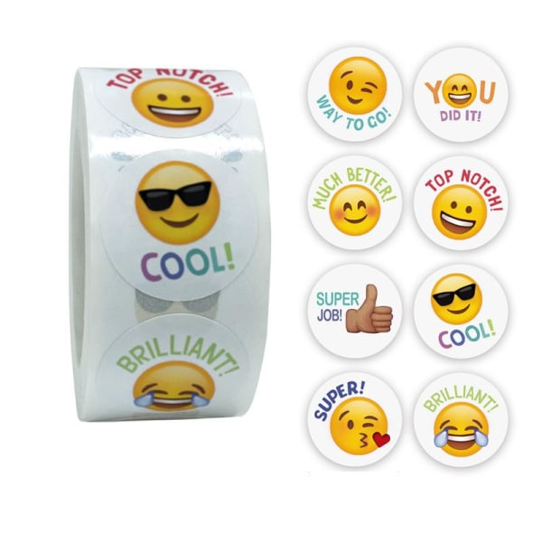 500:a klistermärken klistermärken - Smiley / Emoji motiv - Tecknad film multicolor