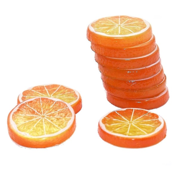10 st Citron konstgjord frukt Högsimulering naturtrogen festdekoration Orange