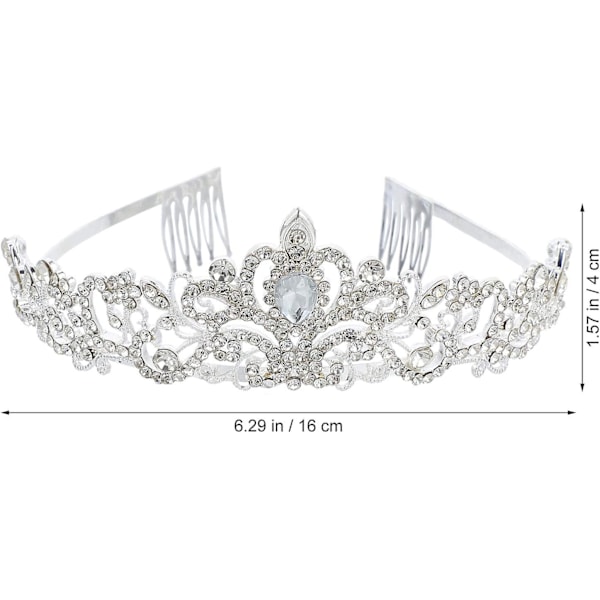 2st Prom Queen -vyö ja tiarasetti Strass Crystal Tiara Crown