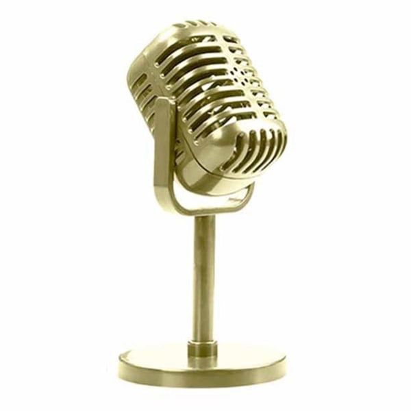 Klassisk retro dynamisk sångmikrofon Vintage mikrofon Universal för Live Performance Karaoke Studio Recording Gold