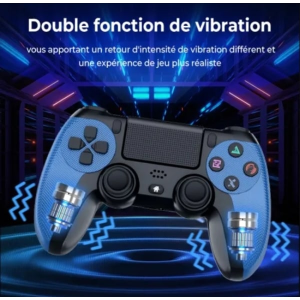 PS4 trådlös spelkontroll Bluetooth 2.1 Gamepad för PS4 PC-spelkonsol Blue