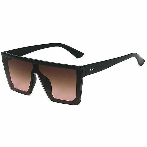 Överdimensionerade fyrkantiga solglasögon Dammode Flat Top One Piece Shade Mirror Uv400 G