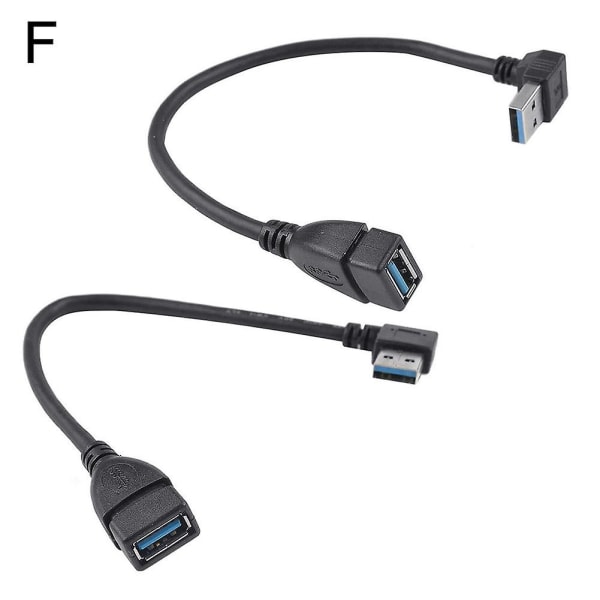 USB 3.0 Typ A 90 graders rätvinklad hane till hona förlängningsadapterkabel