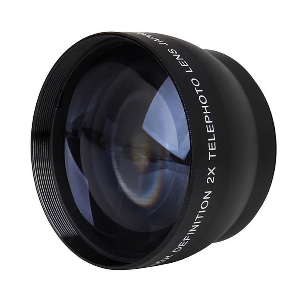 52 mm 2X förstoring teleobjektiv för Nikon AF-S 18-55 mm 55-200 mm objektivkamera