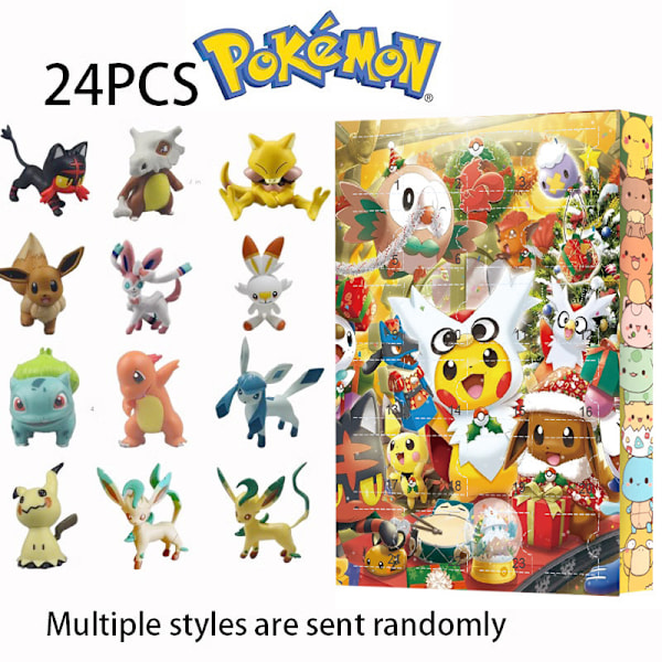 2024 Adventskalender Julkalender Blind Box 24-dagers Nedtellingskalender Blind Box Pokémon C